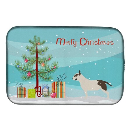 Carolines Treasures Bull Terrier Merry Christmas Tree Dish Drying Mat BB2996DDM